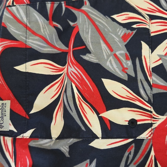 Columbia PFG Men's Big & Tall Trollers Tropical Short Sleeve Shirt Size 4X - Picture 8 of 9